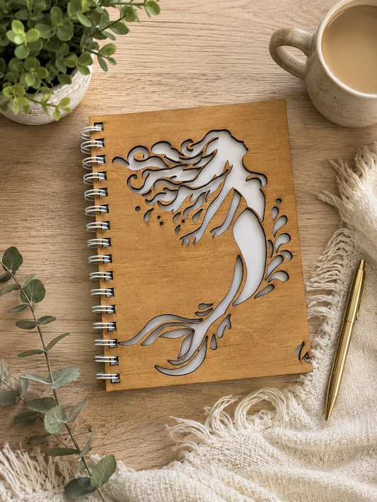 Mermaid Cut Out Cover Notebook