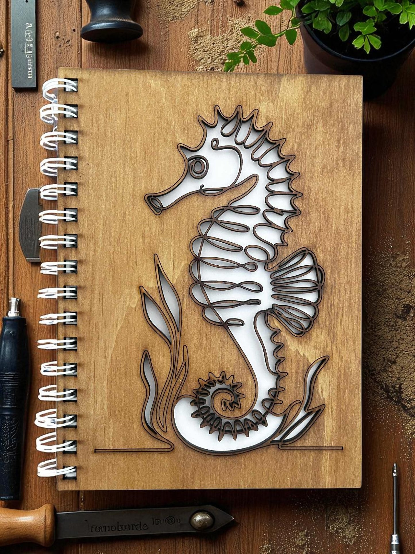 Seahorse Cut Out Cover Notebook