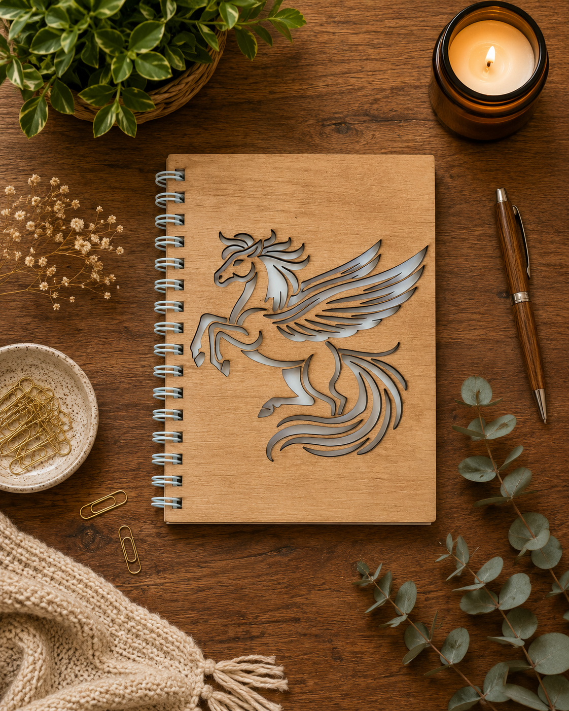 Pegasus Cut Out Cover Notebook