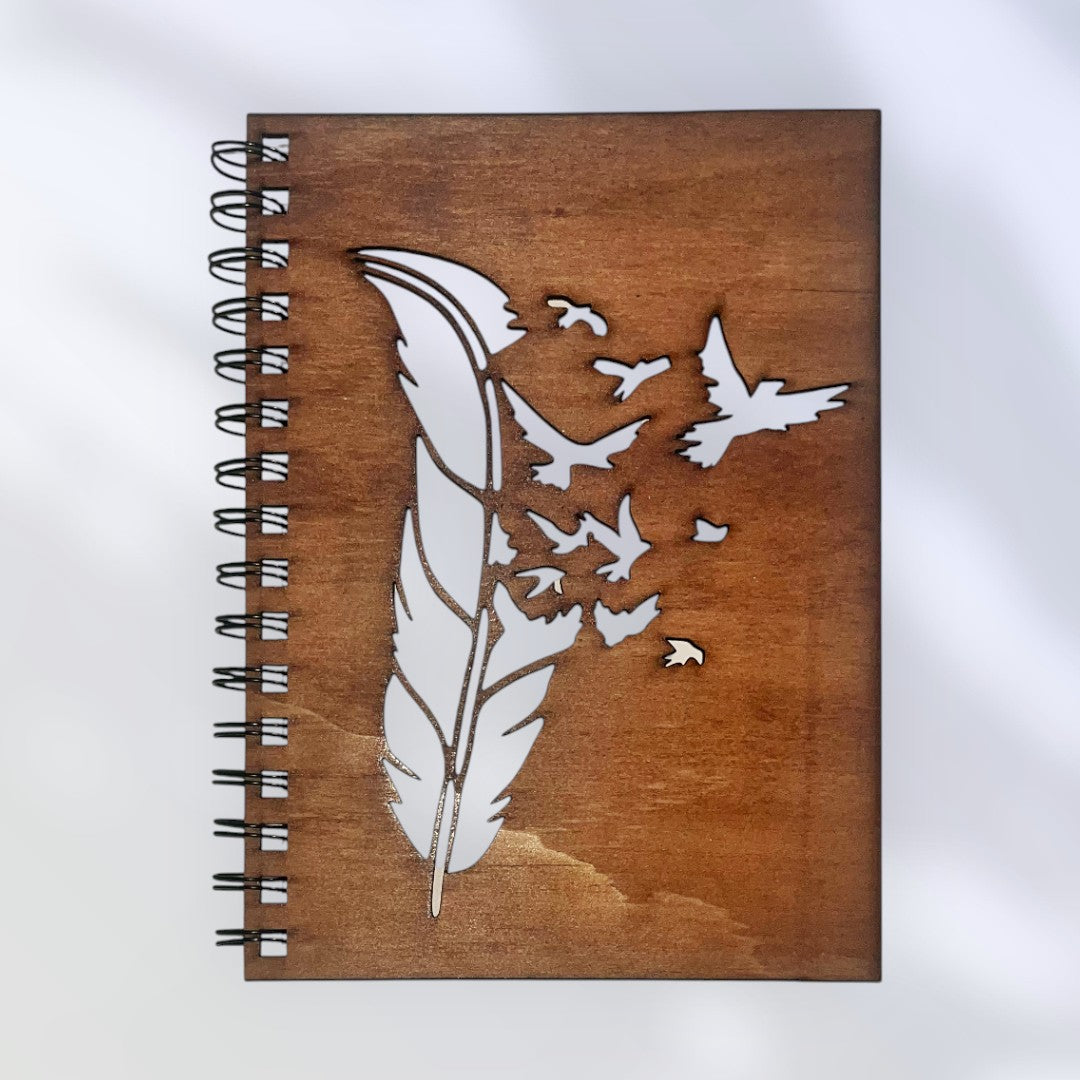 Fluttering Feather Cut Out Cover Diary