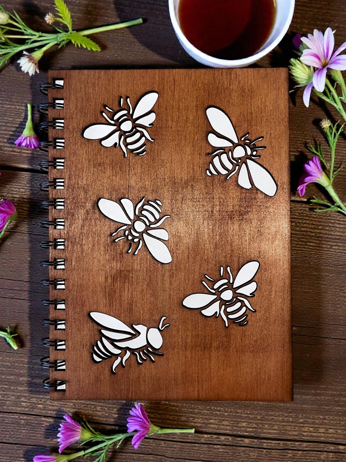 Buzzing Bees Cut Out Cover Notebook