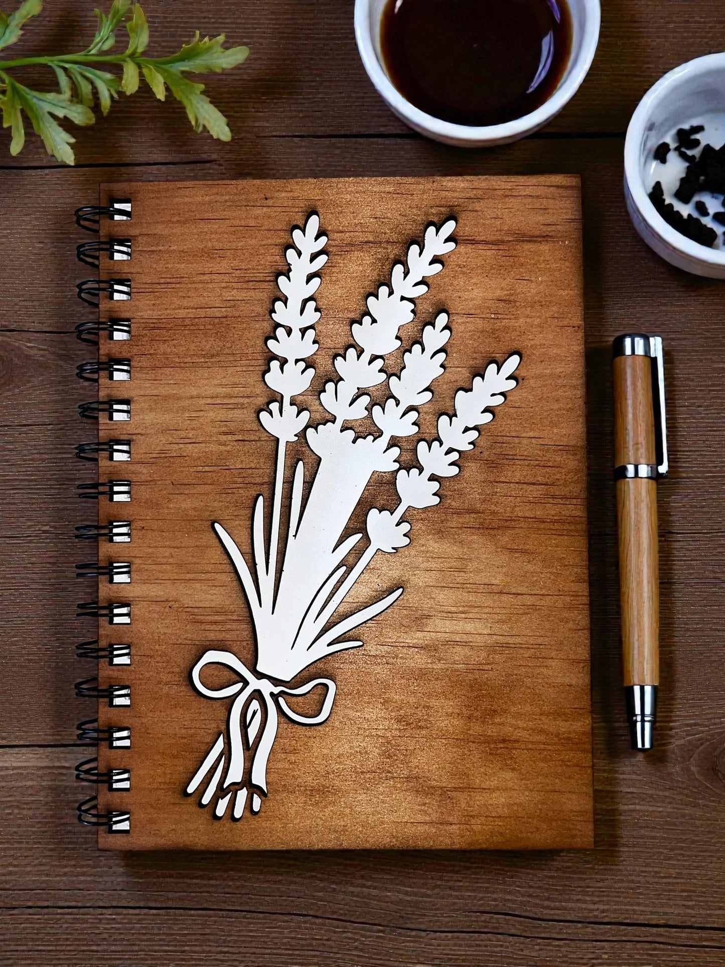 Lavender Bunch Cut Out Cover Notebook