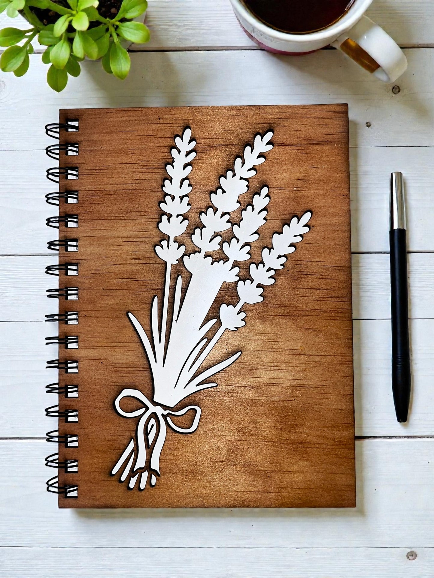 Lavender Bunch Cut Out Cover Notebook