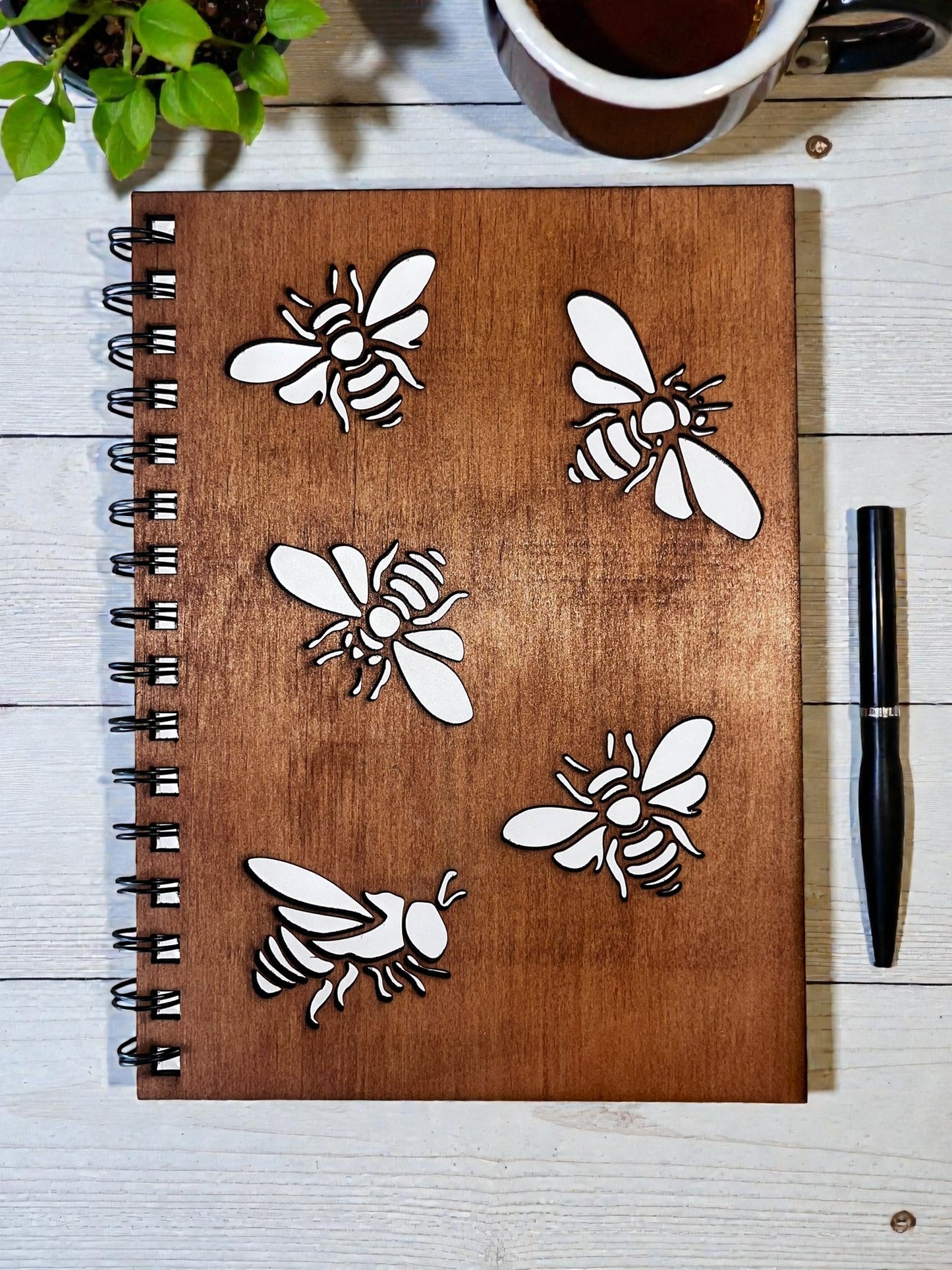 Buzzing Bees Cut Out Cover Notebook