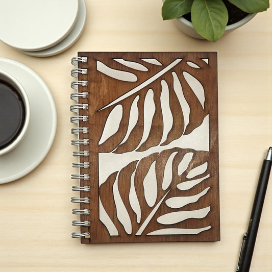 Monstera Leaves Cut Out Cover Diary